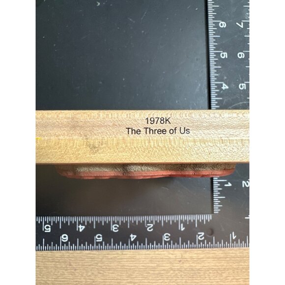 Vintage 2000 Penny Black Inc. "The Three Of Us" Wooden Rubber Stamp - Picture 5 of 5